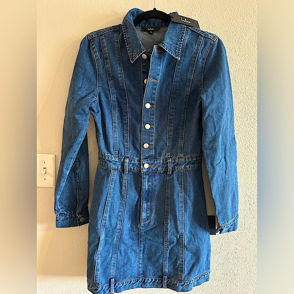 Lulus Flawless Trend Medium Wash Denim Long size medium NWT 🤠 - Picture 8 of 12